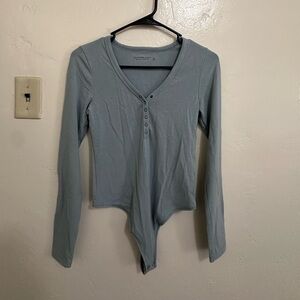Abercrombie & Fitch Baby Blue Henley Bodysuit